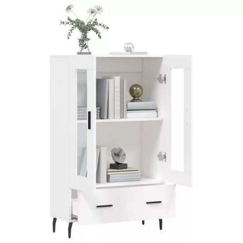  fehér szerelt fa magasszekrény 69,5 x 31 x 115 cm