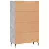  betonszürke szerelt fa magasszekrény 69,5 x 31 x 115 cm