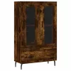  füstös tölgy színű szerelt fa magasszekrény 69,5 x 31 x 115 cm