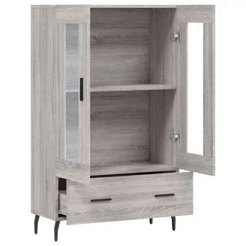  szürke sonoma szerelt fa magasszekrény 69,5 x 31 x 115 cm