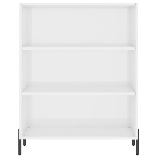  magasfényű fehér szerelt fa polcos szekrény 69,5 x 32,5 x 90 cm