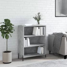    betonszürke szerelt fa polcos szekrény 69,5 x 32,5 x 90 cm