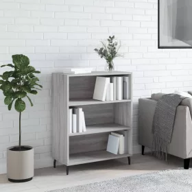    szürke sonoma színű szerelt fa polcos szekrény 69,5x32,5x90 cm