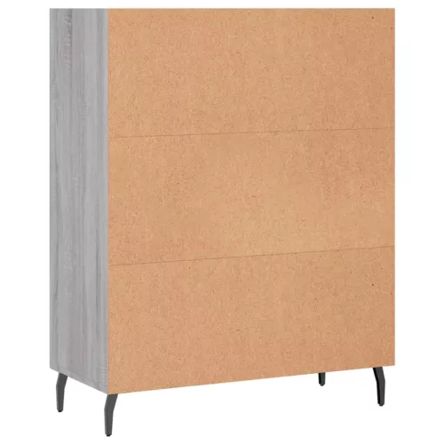  szürke sonoma színű szerelt fa polcos szekrény 69,5x32,5x90 cm