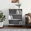  betonszürke szerelt fa polcos szekrény 69,5 x 32,5 x 90 cm