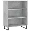  betonszürke szerelt fa polcos szekrény 69,5 x 32,5 x 90 cm