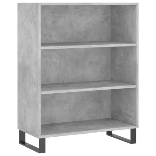  betonszürke szerelt fa polcos szekrény 69,5 x 32,5 x 90 cm