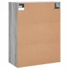  szürke sonoma színű fali szekrény 69,5x34x90 cm