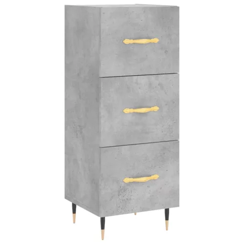  betonszürke szerelt fa tálalószekrény 34,5 x 34 x 90 cm