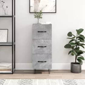  betonszürke szerelt fa tálalószekrény 34,5 x 34 x 90 cm