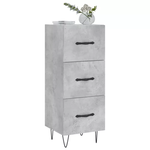  betonszürke szerelt fa tálalószekrény 34,5 x 34 x 90 cm