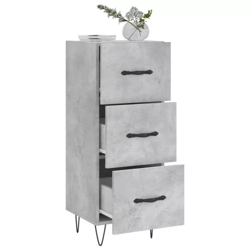  betonszürke szerelt fa tálalószekrény 34,5 x 34 x 90 cm