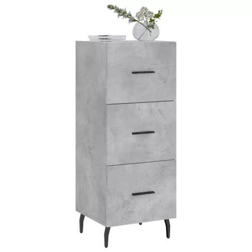  betonszürke szerelt fa tálalószekrény 34,5 x 34 x 90 cm