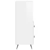  magasfényű fehér szerelt fa tálalószekrény 34,5 x 34 x 90 cm