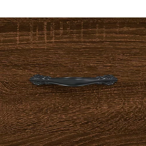  barna tölgy színű szerelt fa tálalószekrény 34,5 x 34 x 90 cm