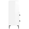  magasfényű fehér szerelt fa tálalószekrény 34,5 x 34 x 90 cm