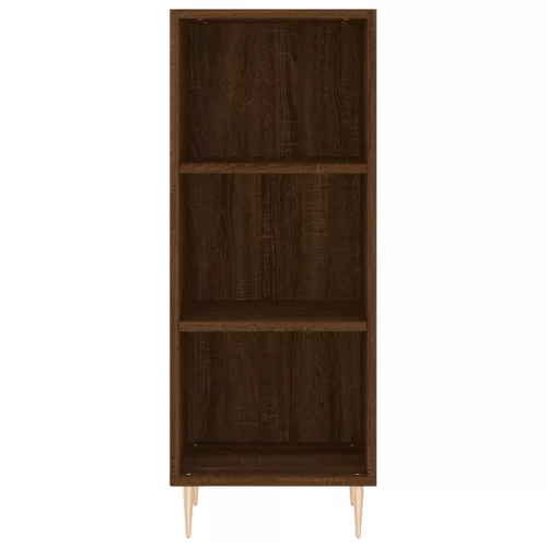  barna tölgyszínű szerelt fa tálalószekrény 34,5 x 32,5 x 90 cm