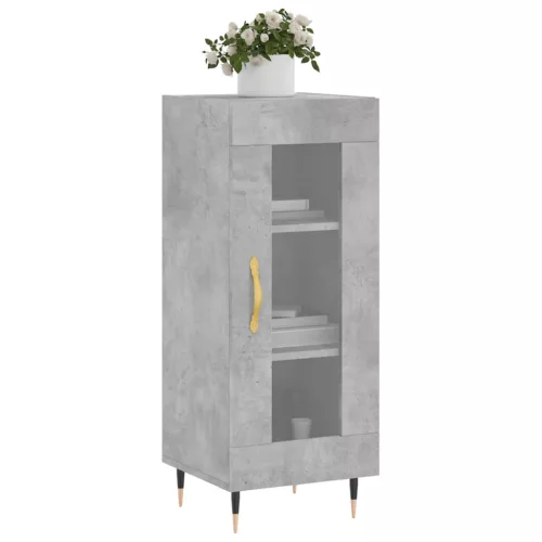  betonszürke szerelt fa tálalószekrény 34,5 x 34 x 90 cm