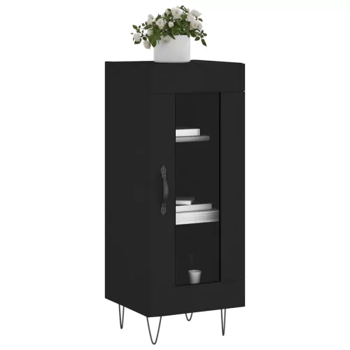  fekete szerelt fa tálalóasztal 34,5 x 34 x 90 cm