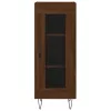  barna tölgy színű szerelt fa tálalószekrény 34,5 x 34 x 90 cm