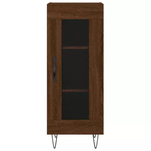  barna tölgy színű szerelt fa tálalószekrény 34,5 x 34 x 90 cm