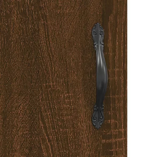  barna tölgy színű szerelt fa tálalószekrény 34,5 x 34 x 90 cm