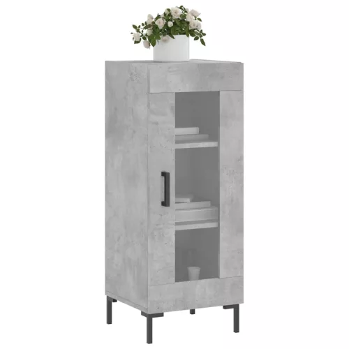  betonszürke szerelt fa tálalószekrény 34,5 x 34 x 90 cm