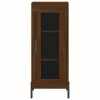  barna tölgy színű szerelt fa tálalószekrény 34,5 x 34 x 90 cm