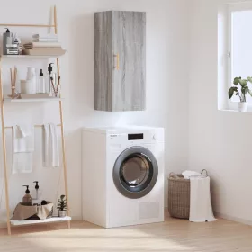  szürke sonoma színű fali szekrény 34,5 x 34 x 90 cm