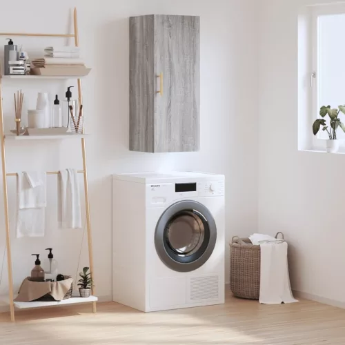  szürke sonoma színű fali szekrény 34,5 x 34 x 90 cm