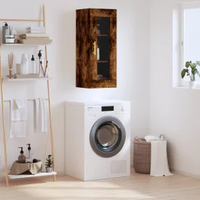  füstös tölgy színű fali szekrény 34,5x34x90 cm