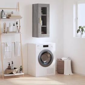  szürke sonoma színű fali szekrény 34,5 x 34 x 90 cm