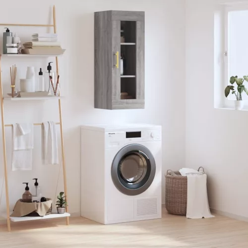  szürke sonoma színű fali szekrény 34,5 x 34 x 90 cm