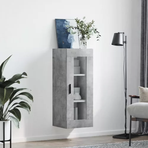  betonszürke fali szekrény 34,5 x 34 x 90 cm