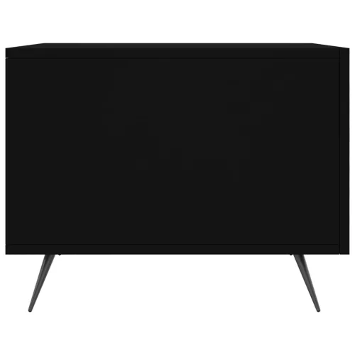  fekete szerelt fa dohányzóasztal 50 x 50 x 40 cm