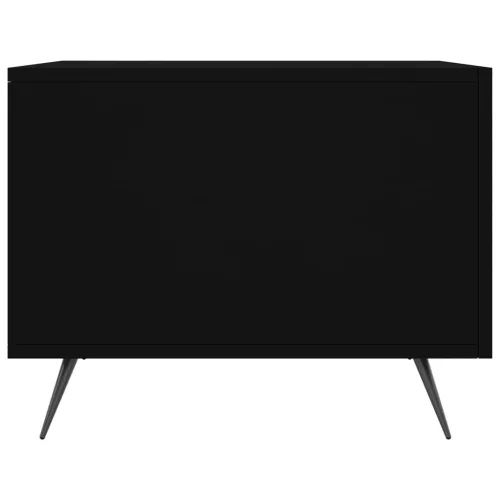  2 db fekete szerelt fa dohányzóasztal 50 x 50 x 40 cm