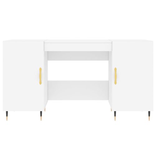  fehér szerelt fa íróasztal 140 x 50 x 75 cm