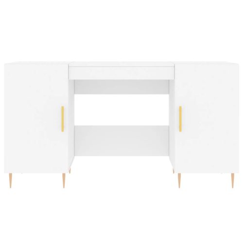  fehér szerelt fa íróasztal 140 x 50 x 75 cm