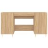  sonoma tölgy színű szerelt fa íróasztal 140 x 50 x 75 cm