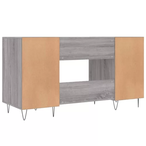  szürke sonoma színű szerelt fa íróasztal 140x50x75 cm