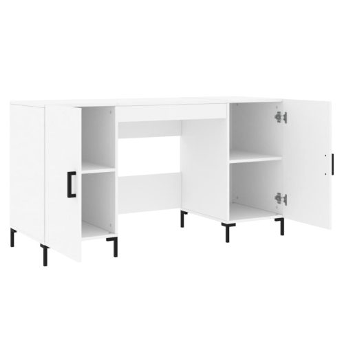  fehér szerelt fa íróasztal 140 x 50 x 75 cm