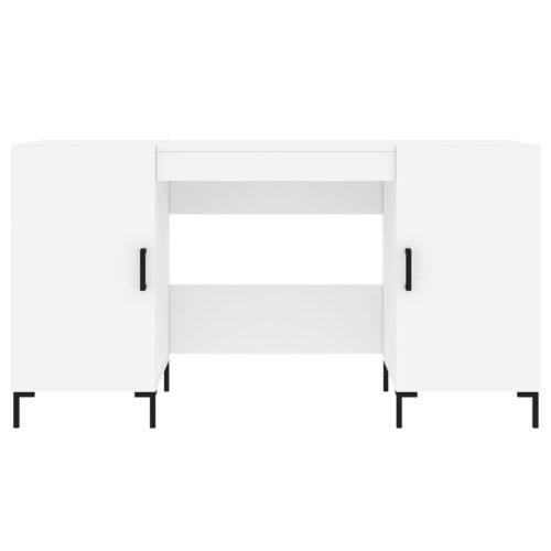  fehér szerelt fa íróasztal 140 x 50 x 75 cm