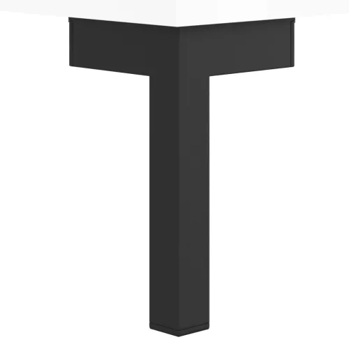  magasfényű fehér színű szerelt fa íróasztal 140 x 50 x 75 cm