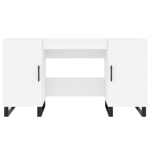  fehér szerelt fa íróasztal 140 x 50 x 75 cm