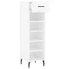  fehér szerelt fa cipőszekrény 30 x 35 x 105 cm