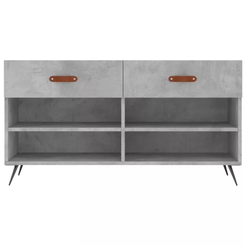  betonszürke szerelt fa cipőpolc 102 x 35 x 55 cm