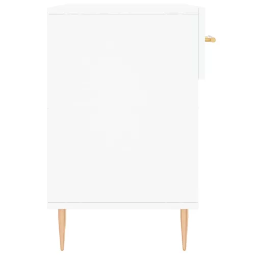  fehér szerelt fa cipőpolc 102x35x55 cm