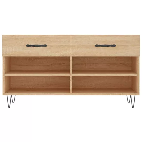  sonoma tölgy színű szerelt fa cipőpolc 102x35x55 cm