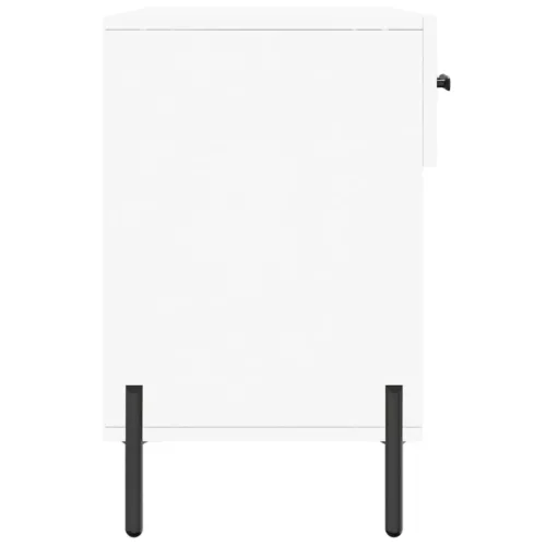  fehér szerelt fa cipőpolc 102x35x55 cm