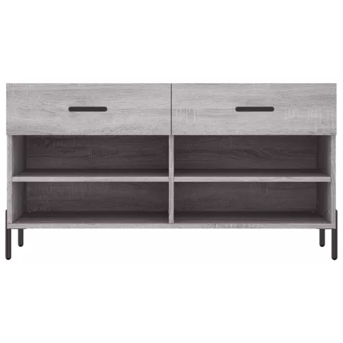  szürke sonoma színű szerelt fa cipőpolc 102 x 35 x 55 cm